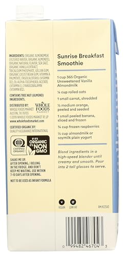 Image of 365 by Whole Foods Market, Organic Unsweetened Vanilla Almond Milk, 32 Fl Oz