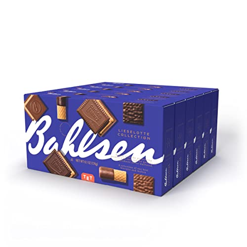 Bahlsen Lieselotte Collection (6-Pack) - Variety Pack of Bahlsenâ€™s European Chocolate Biscuits & Wafers: Ohne Gleichen, Choco Wafers, Choco Leibniz, Waffeletten - 6.1 oz boxes