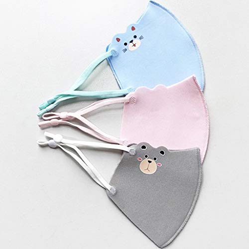 Kit 3 PCS Máscara Infantil Reutilizável- Máscara Infantil Proteção Lavável Face Shield para Menina e