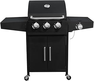 Churrasqueira a Gás 3 Queimadores Centrais 1 Lateral Americana a Bafo Carrinho - Produto 8 mais recomendado com 0 estrelas