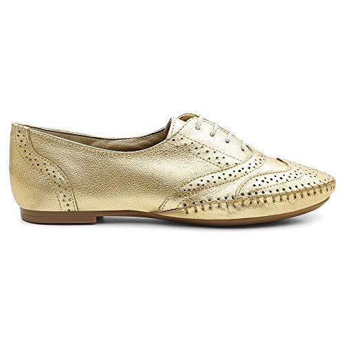 Oxford em Couro 15360 QQ Casual Ouro 37