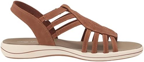 Easy Street Women's Gemi Flat Sandal, Tan, 5 | Image 5