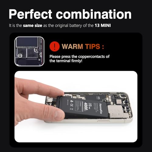 Batterie iPhone 13 Mini haute capacité 4000 mAh de qualité supérieure - 5