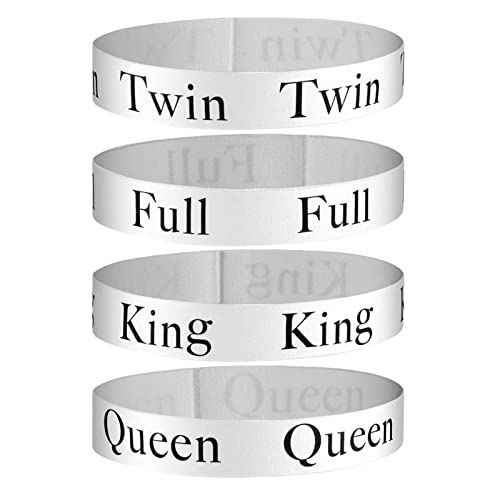 Bandas organizadoras de sábanas | Bandas de sábanas para organizar | Organizador de sábanas King Twin Full Queen Correas de sábanas para armario, dormitorio, lavandería