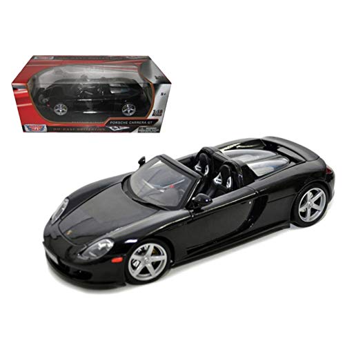 Porsche Carrera GT Black with Black Interior 1/18 by Motormax 73163