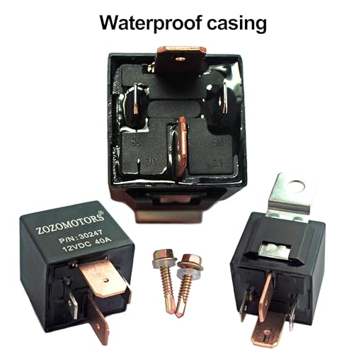 Electric Fuel Pump Relay Kit Fuel Pump Wiring Harness Bypass 40 AMP Waterproof Switch Heavy Duty Long Wires Universal Fit 12V System P/N 30247 - Image 4