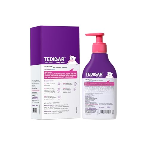 Tedibar Rich Moisturising Baby Body Wash 400ml with Skin Friendly PH | 100% Soap & Alkali Free | Prevents Dryness & Rahses | Dermatologically Test - Image 3