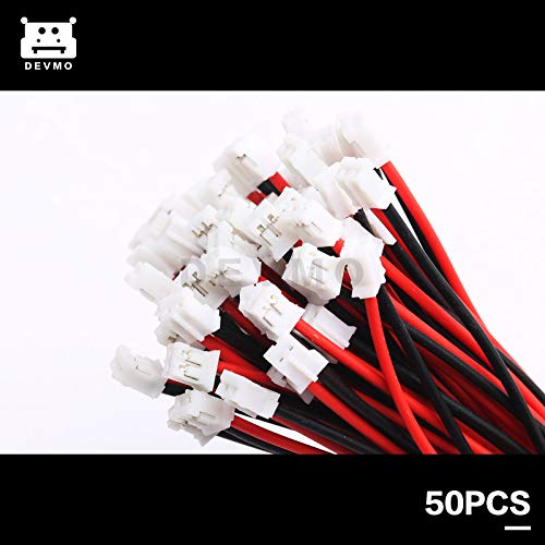 Câble JST 2.0 PH connecteur micro 2 broches DEVMO pour projets de robotique et domotique