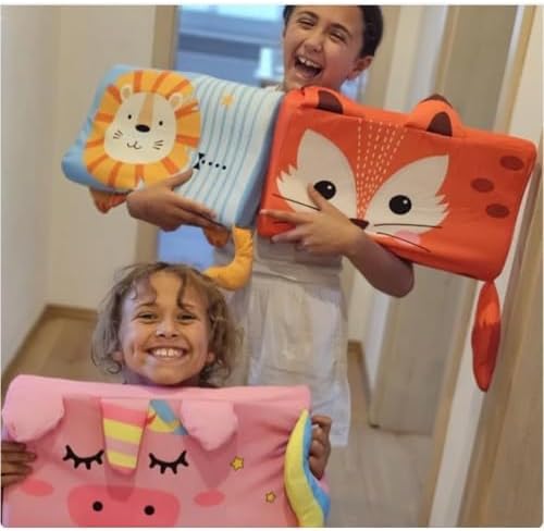 Bombees Calming Pillow for Kids with Fox Pillowcase, Toddler Pillow with Soft Ears and Tail, Breathable Recycled Fiber Fill, Machine Washable Cover for Boys and Girls Ages 2-12 (1PCS-45 * 27 * 6,Cat) — view 4