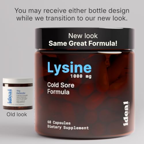 Image of Lysine Cold Sore Treatment for Lips with VIT C - Supercharged Lysine 1000mg Capsules & Cold Sore Relief Blend with Chaga, Bee Propolis, Zinc & Licorice Root for Skin, Gut Health & Immune Support