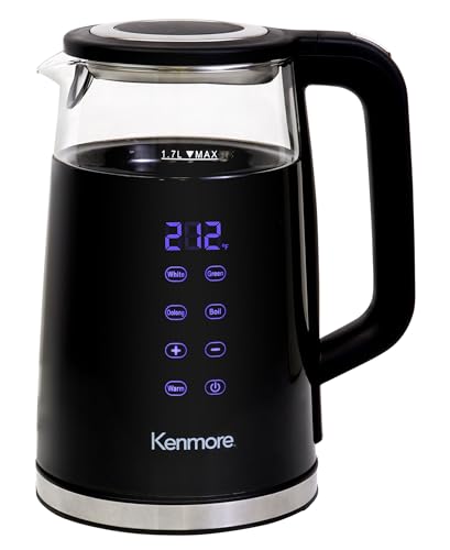 Kenmore Tetera Eléctrica Digital Inalámbrica 1.7L Negra miniatura 1