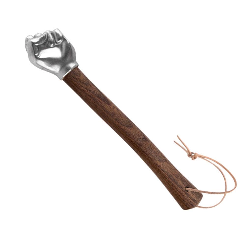 Stainless Steel Fist Shape Hammer,Fist Hand Hammer 2.1lb Sledge Hammers,Decorative Fist Hammers with Wooden Handle,Multifunctional Crafts and HardwareTools for Gardening Household Car Outdoor (A)