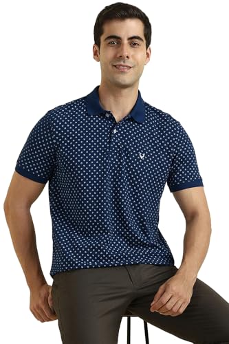 Image of Allen Solly Men's Cotton Polo T-Shirt | Printed Design | Regular Fit | Soft Comfortable Feel | Smart Casual Wear