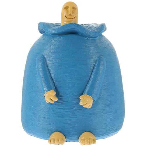 Statue doigt honneur bleu ornement solide multifonction