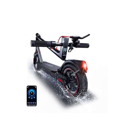 Image of Electric Scooter - Electric Scooter Adults, 1200W /1000W /500W Motor, 28 /24 /21 /18 MPH Top Speed,28 /21 Miles Max Range, APP Control, Double Braking Systems, 10 inch /8.5 inch Tire, Foldable E-Scooter