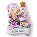 Personalized Baby's First Christmas Ornament 2025 | Custom Pink Baby Girl in Pajamas Christmas Tree Decoration – My 1st Year Ornament for Newborn New Grandbaby Keepsake Gift | with Name and Year