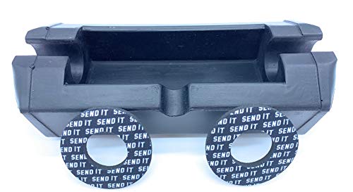 Image of SEND IT Bar Pad with FREE DONUTS Handlebar DIrtbike ATV Crossbar (BLACK, SQUARE)