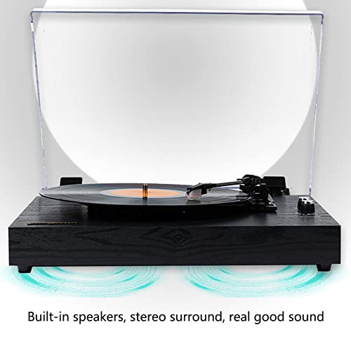 Tourne-Disque Vinyle, Tourne-Disque phonographe Vintage avec Haut-parleurs intégrés, réglage à Trois Vitesses et réglage du Volume, BT/AUX, Fonctionnement à Un - Les Beatles, Paul McCartney, John Lennon, RIngo Starr, George Harrison Tourne-Disque Vinyle, Tourne-Disque phonographe Vintage avec Haut-parleurs intégrés, réglage à Trois Vitesses et réglage du Volume, BT/AUX, Fonctionnement à Un – Image 3