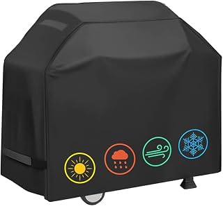 YOTOM 58 Inch Waterproof Grill Cover for Weber Char-Broil Nexgrill - Rip-Proof UV Resistant BBQ Gas Grill Cover