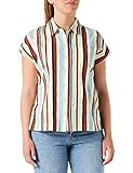 TOM TAILOR Denim Señoras Camisa con bolsillo en el pecho 1031293, 29574 - Multicolor Vertical Stripe, L