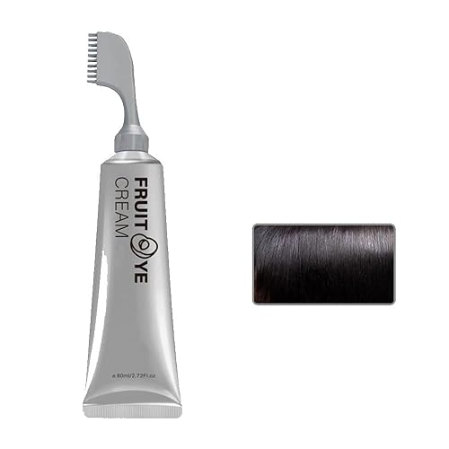 Miniatura 1 de Extracto de plantas con esencia de tinte para el cabello, crema de teñido de frutas negras sin amoníaco con peine, crema de tinte orgánico para el