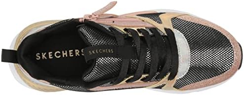Skechers Kids Street Shine Status 2.0 - Sleek Shin Sneaker, Black/Rose Gold, 11 Little Kid | Image 4