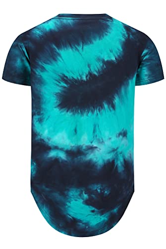 Men's Hip Hop Tie Dye T-Shirt | Trendy Hipster Style with Curve Hem | Casual Streetwear Tee for Men2