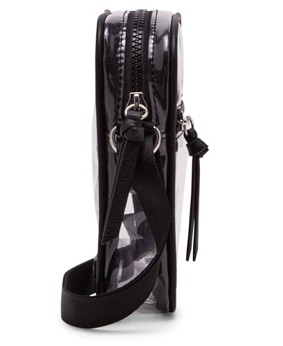 Madden Girl ASHLEE CLEAR VINYL CAMERA CROSSBODY, BLACK, O/S4