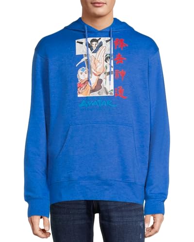 Avatar The Last Airbender Men's Element Warriors Graphic Print Adult Pullover Hoodie