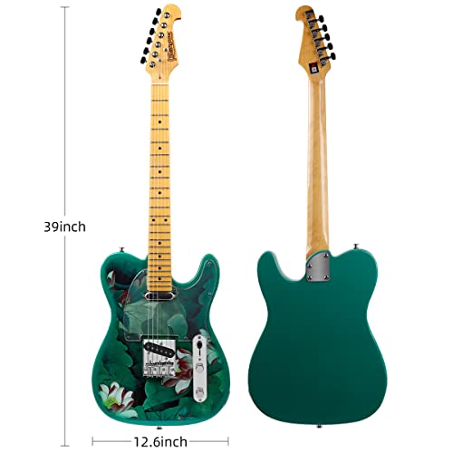 39-Zoll-Voll-E-Gitarre, Anfänger-Startmode, bemalte Version, Berufsset für Erwachsene, Adler-Holzkorpus, Telebrücke, C-förmiger Hals, mit Tasche, Gurt, Saite, Stimmgerät, Kabel und Plektren - Les Beatles, Paul McCartney, John Lennon, RIngo Starr, George Harrison 39-Zoll-Voll-E-Gitarre, Anfänger-Startmode, bemalte Version, Berufsset für Erwachsene, Adler-Holzkorpus, Telebrücke, C-förmiger Hals, mit Tasche, Gurt, Saite, Stimmgerät, Kabel und Plektren – Image 7