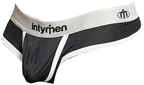Intymen INT7604 Fill-It Mesh Thong Piping White Stripe Mens Low Rise Underwear