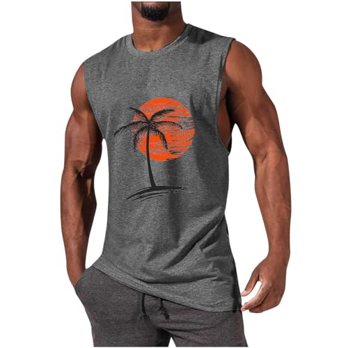 Men's Gym Workout Tank Tops Swim Beach Shirts Summer Sleeveless Training T-Shirt Muscle Bodybuilding Athletic Clothes