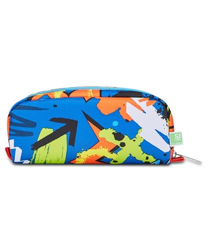 Sj Gang Style Jam Gang Portapenne Scuola, Blu, Trickyled, Bustina Con Scomparto Unico Porta Penne, Accessori Zaino, Medie, Superiori, Bambino - 3