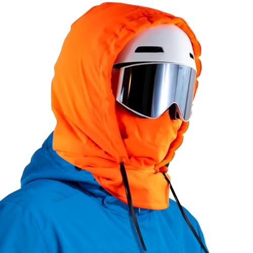 Sudadera impermeable mejorada - Capucha con cordón 3 en 1 con pasamontañas para ciclismo, esquí y actividades al aire libre | Cortavientos, protección contra el frío y protector solar para hombres y