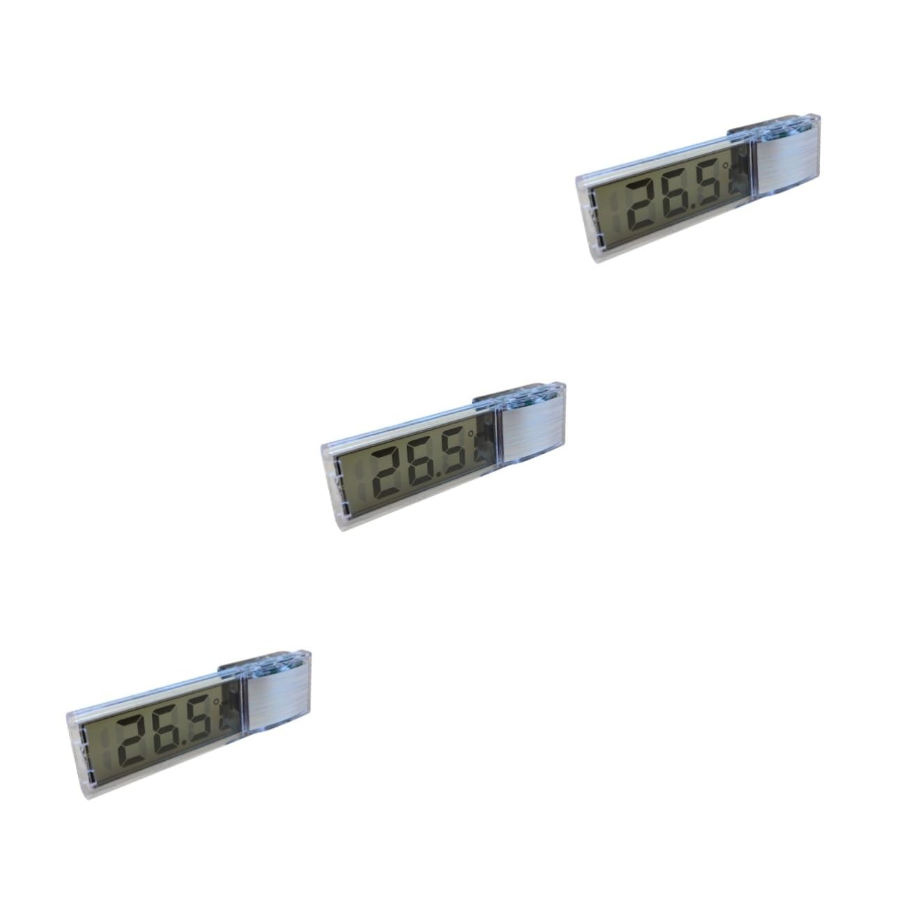 Toddmomy 3pcs Fish Tank Thermometer Suction Mounting Display Aquarium Tool Accurate Reading Compact