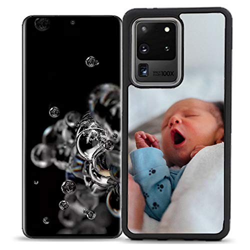 Fundas de móvil Samsung Galaxy S20 Ultra Personalizadas con Fotos y Texto | Fundas Negras con los Laterales Flexibles para Samsung Galaxy S20 Ultra