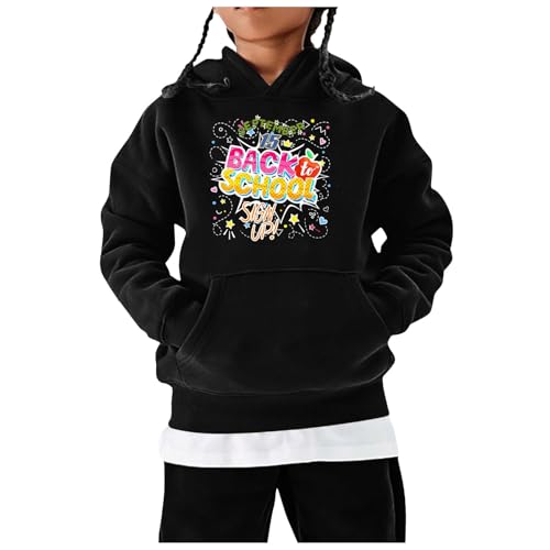 Youth Hoodie Sweatshirt Children's Winter Fashion Festival Printed Solid Color Hoodless Long Sleeved Pullover