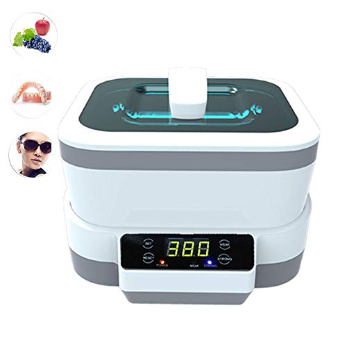 LCSJ 1.2L Ultrasonic Cleaner Sterilizer Miniature Device Glasses Baby Bottleneck Household Ultrasonic Sterilizer Dental Stomatology Instruments Gray,220v~240v