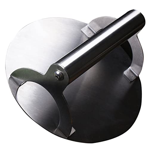 Alipis Round Stainless Steel Burger Press Tool Smash Burger Smasher for Easy Patty Making Non Stick Surface Kitchen Gadget for Family Gatherings and BBQ Parties