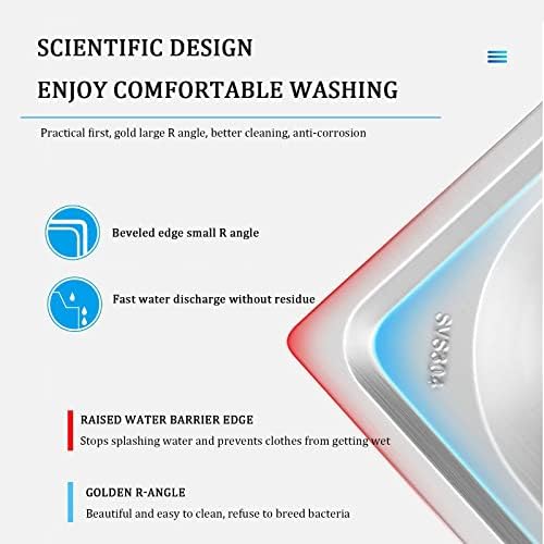 Freestanding Utility Sink,Outdoor Sink Set,Kitchen Sink Set with Storage Shelves,1 Compartment Commercial Kitchen Sink,with Drainboard and Faucet,for Garage,Restaurant,Kitchen,Laundry Room,I