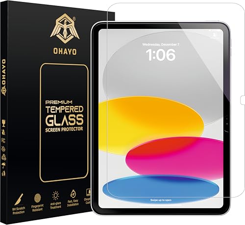Image of OHAYO 9H Military Strength Car Display Screen Protector for iPad 11th Generation (A16) 11 inch & iPad 10th Generation 10.9 inch - Ultra Hard Scratch Resistant Protective Film, Not Tempered, Bubble-Free, HD Clear, Full Coverage Guard