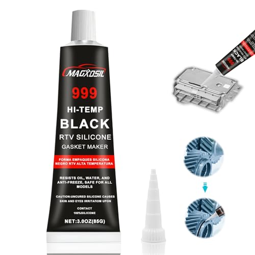 Dichtmasse Motor Schwarz - Motordichtmasse, Zylinderkopfdichtung Dichtmittel, Auspuff, Öl Dichtmittel, Silikon Schwarz - Hitzebeständig Ölbeständig - 85g