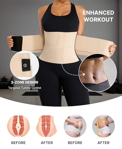 Image of SHAPELLX Waist Trainer for Women Waist Cincher Corset Shapewear Body Shaper Tummy Control Stomach Belt Postpartum Band