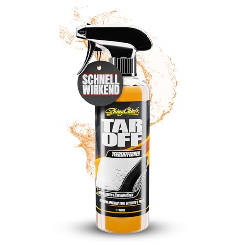 ShinyChiefs Tar Off - Schnell wirkender Teerentferner Auto - Entfernt Teer, Bitumen sowie Harz-, Fett- und Ölverunreinigungen von Allen Oberflächen - Extra Starkes Teer-Entferner-Spray 500ml