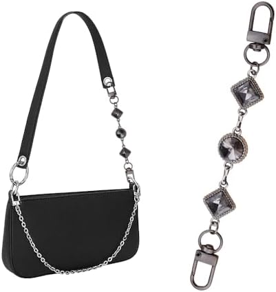 Kefley Rhinestone Purse Extender Chain Handbag Charms for Boho Crossbody Small Pouch Bag Straps Jewelry Accessories Sparkling image 5