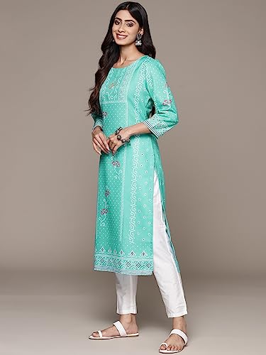 Image of ishin Women's Silk Ethnic Motifs Pink Straight Kurta