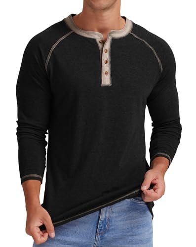 Image of Sailwind Mens Henley Long /Short Sleeve T-Shirt Cotton Casual Shirt