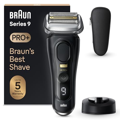 Braun Series 9 PRO +, Rasoio Elettrico Barba, Regolabarba Uomo, Rifinitore di precisione, Custodia...