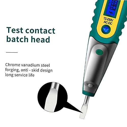 Image of DY TOOLS AC /DC 12-250V LCD Digital Display Voltage Test Pen Voltage Detector Tester Pens