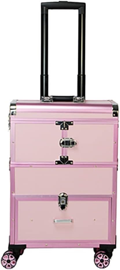 Beauty Nail Roller Case Makeup Travel Folding Suitcase Aluminum With Cosmetic Storage Tool Box